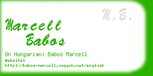 marcell babos business card